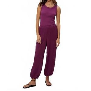 NEW MICHAEL STARS clover jogger pants in grape